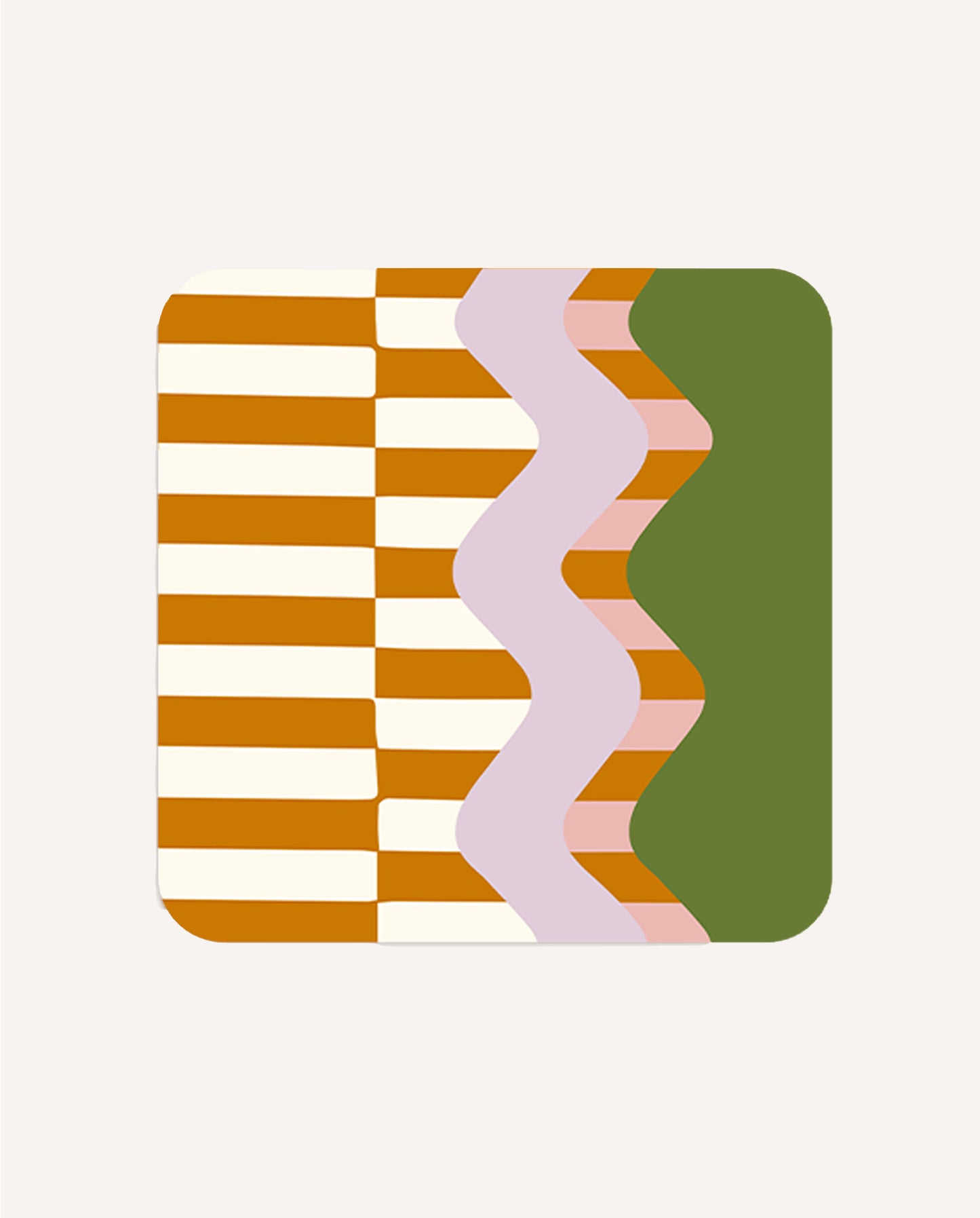 Wiggle and Stripe Set of 6 Coasters