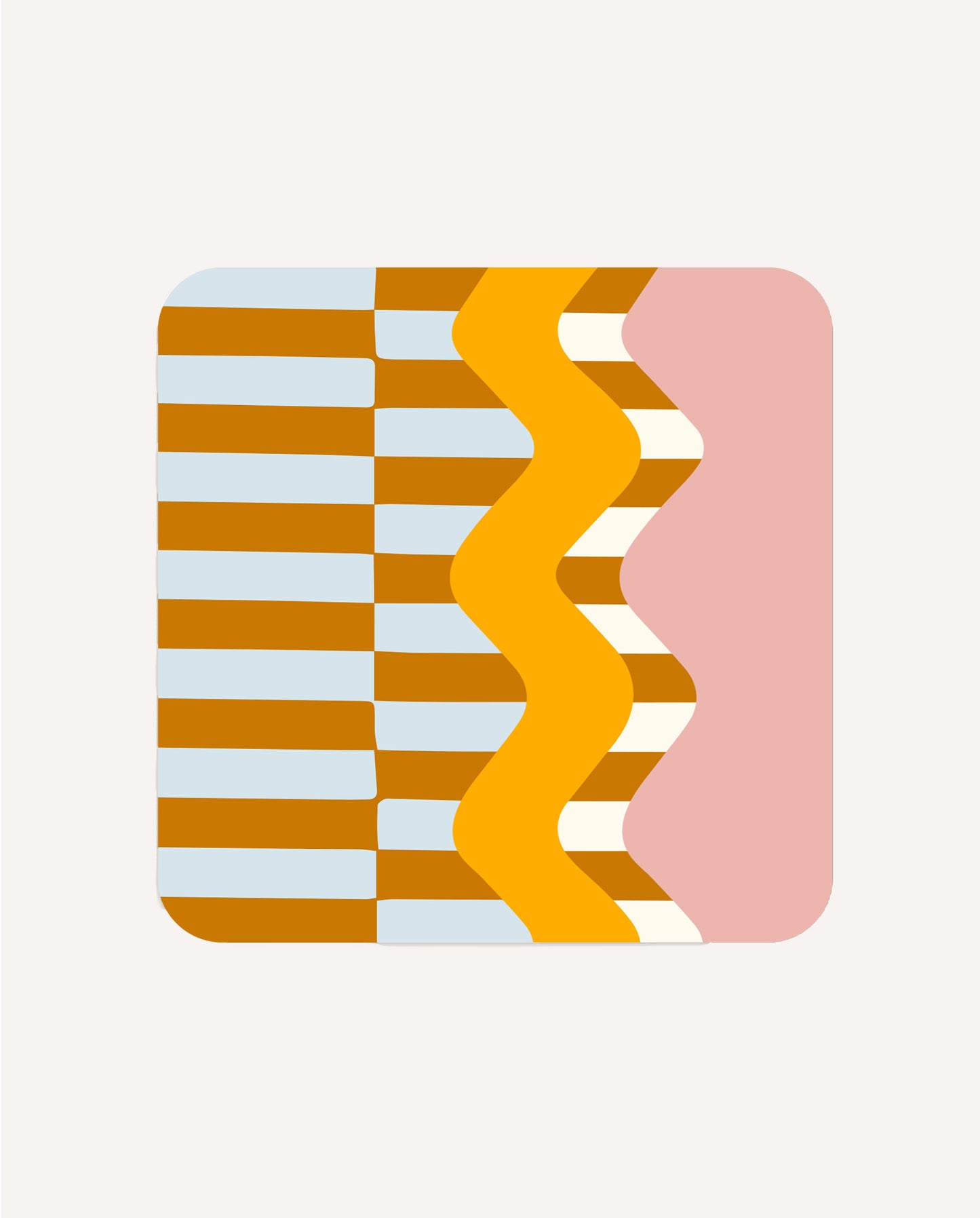 Wiggle and Stripe Set of 6 Coasters